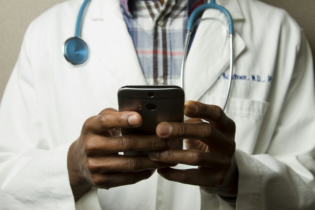 Healthcare professional with medical information